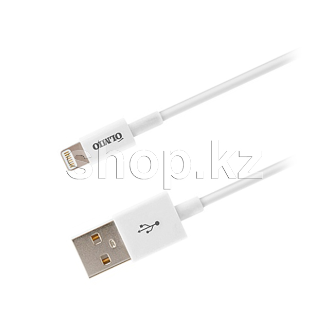 Кабель интерфейсный для Apple Lightning OLMIO, 1m, White