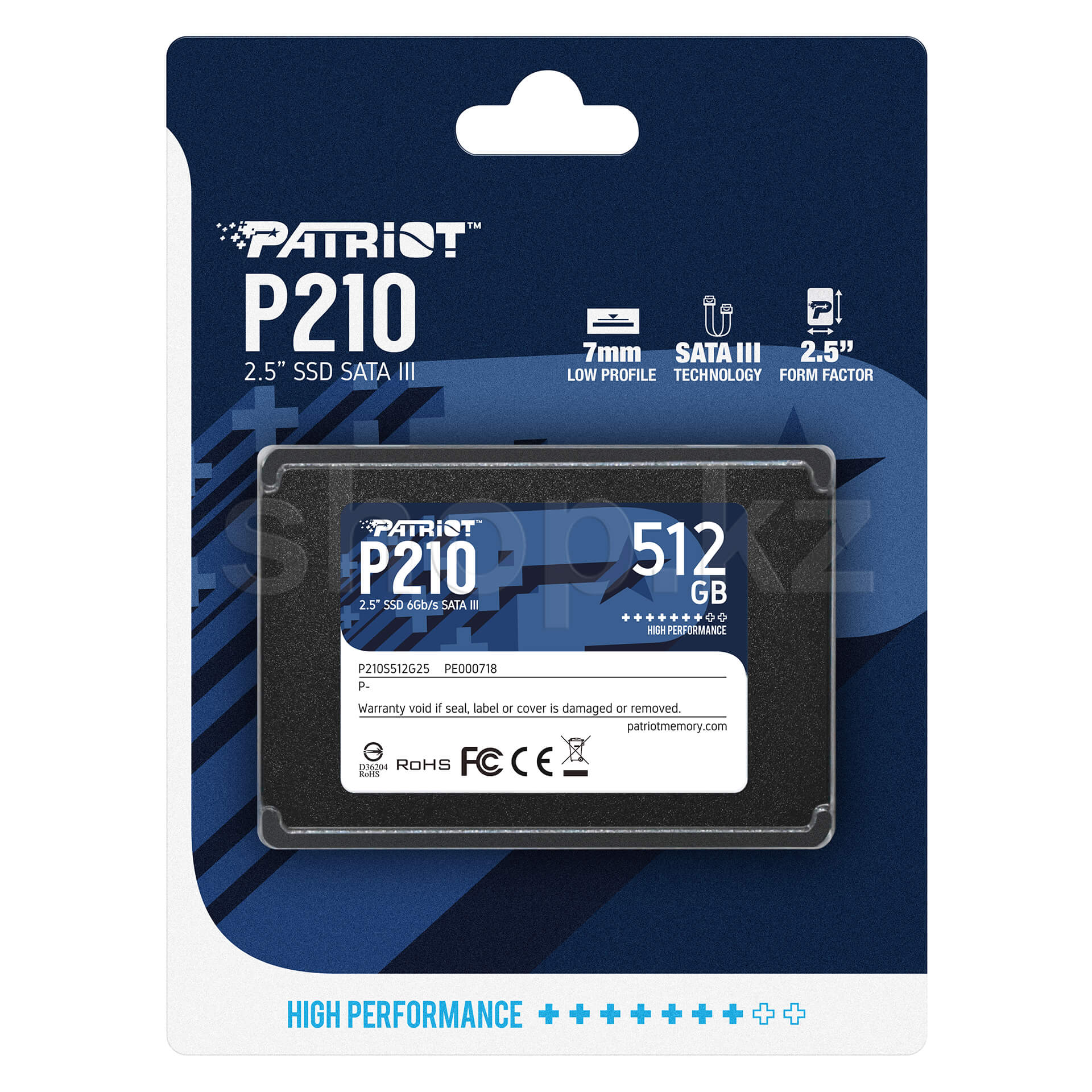 ᐈ SSD накопитель 512 GB Patriot P210, 2.5
